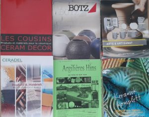 catalogues de plusieurs fournisseurs pour céramistes