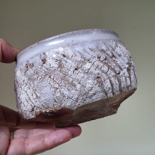 Bol de la série "Brut", créé sur tour à pied, vaisselle en grès artisanale