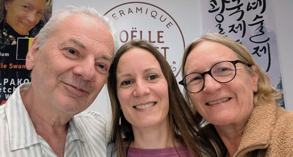 De gauche à droite, Eric, Lucie et Joëlle Swanet